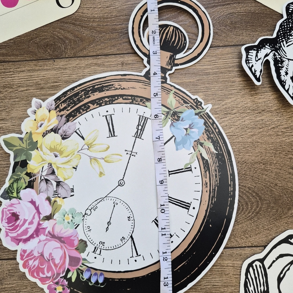 Alice in Wonderland Vintage Inspired Party Supplies Birthday Banner Cupcake Pick - Picture 12 of 14